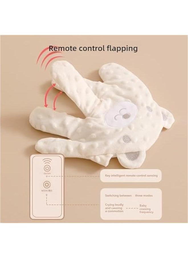 MIXDE Baby Startle Prevention Hand Glove, Baby Sleeping Palm, Baby Sleep Automatic Beater, Baby Soothing Palm Pat Sleep Artifact, Baby Soothing Hand For Sleeping, Red Bean Filling (Beige Bear)  - Image 3