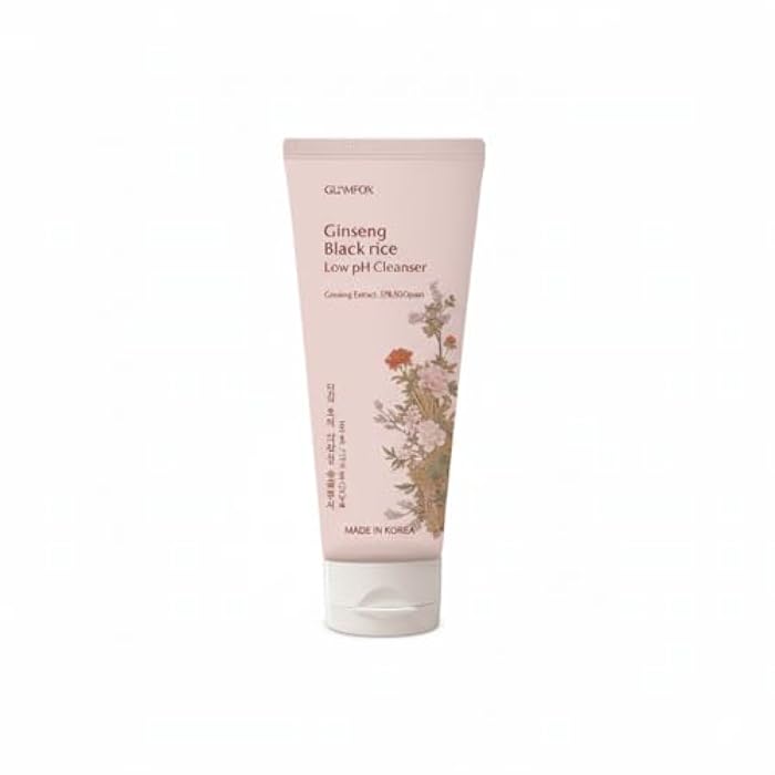 GLAMFOX Ginseng Black Rice Low pH Cleanser, Gentle Face Wash with Fermented Ginseng, Rice Extract, For Sensitive Skin - Image 1