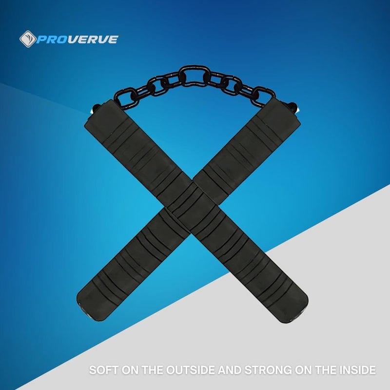 PROVERVE Nunchaku for Kids and Adults, Matt Black, Martial Arts, Kung Fu Training Nunchakus, Karate Training Nunchucks (Pack of 1) (Foam Nunchaku) - Image 3