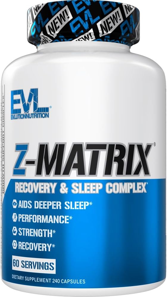 Evlution EVL Post Workout Recovery Bodybuilding Supplement  Magnesium and Zinc  ZMatrix Zinc Magnesium Aspartate Muscle Recovery Supplement for Sleep Support and Muscle Health - Image 1