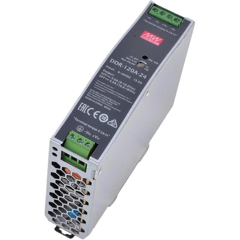 مين ويل MeanWell MEAN WELL DDR-120A-24 120W DIN Rail DC/DC Converter O/P +24V4.2A - 1 item(s) - Image 2