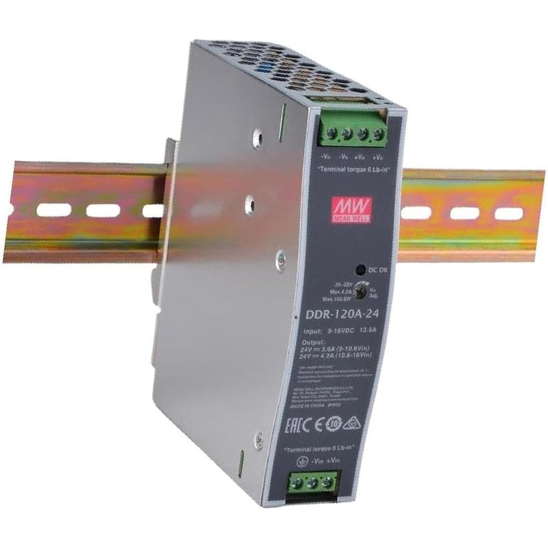 مين ويل MeanWell MEAN WELL DDR-120A-24 120W DIN Rail DC/DC Converter O/P +24V4.2A - 1 item(s) - Image 3