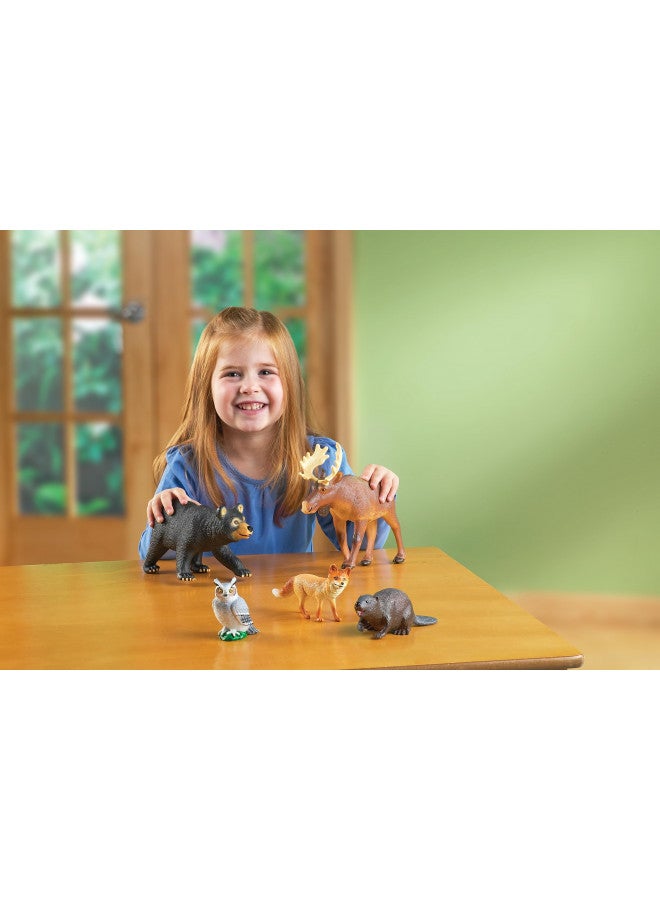 Learning Resources Learning Resources Jumbo Forest Animals - 5 Pieces, Ages 3+ Pretend Play Animals for Toddlers, Preschool Learning Toys, Kids Play Animal Figures, Zoo Animals - Image 4