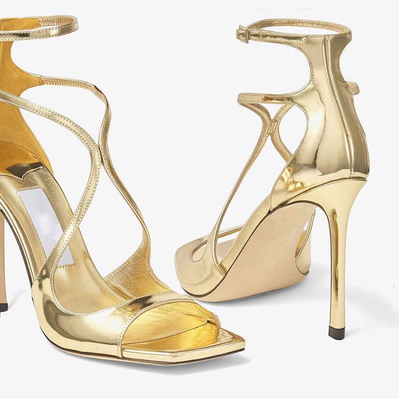 In-Stock, Immediate Shipping, -Selling Spring/ Style Cross-Strap Open-Toe Stiletto High Heels Jimmy Women'S Patent Leather - Image 2