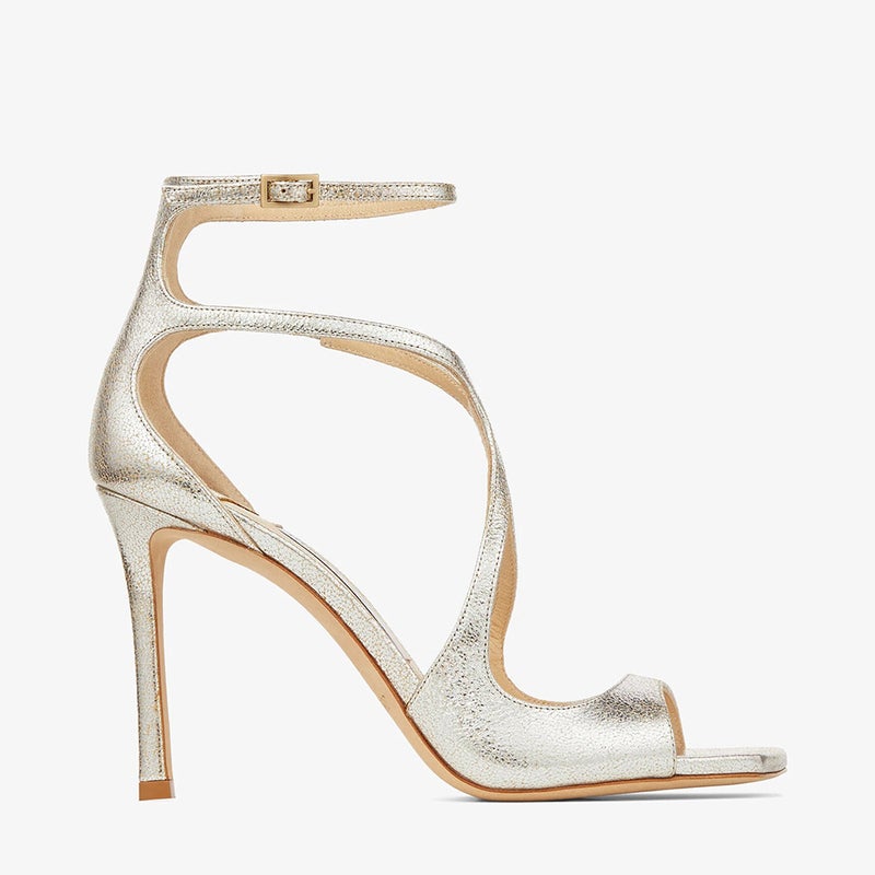 In-Stock, Immediate Shipping, -Selling Spring/ Style Cross-Strap Open-Toe Stiletto High Heels Jimmy Women'S Patent Leather - Image 1