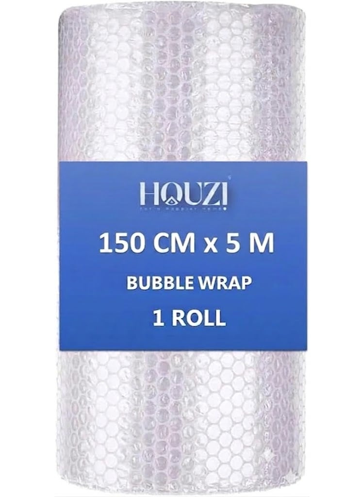 Houzi Bubble Wrap Roll, 150cm x 5m, Air Cushioning Packaging for Fragile Items - Image 4