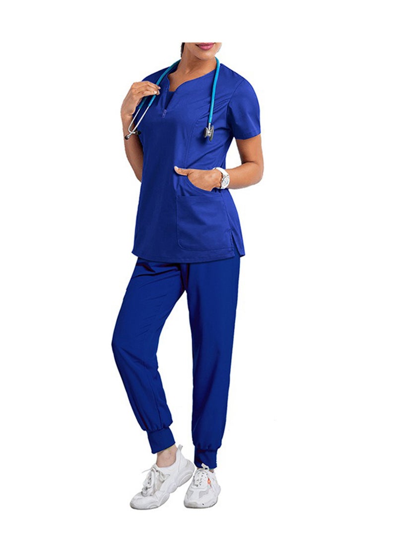 Generic Women's Medical Scrub, Soft and Comfortable Lycra Polyester Blend, 2 Piece Set, Ideal for Medical Environments  - Image 1