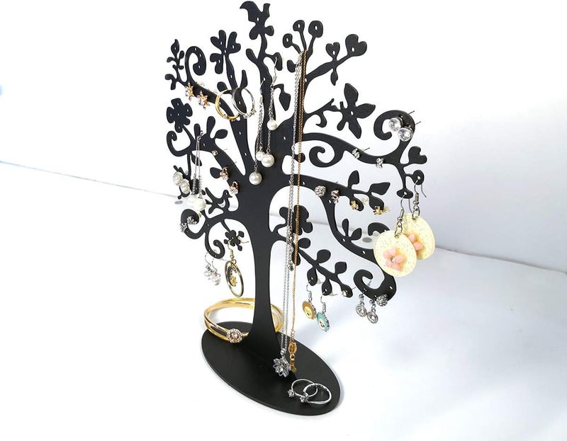 TPGP Qktxktzy Tree of Life Earring Stand - Elegant Metal Jewelry Organizer with 77 Holes - Image 2