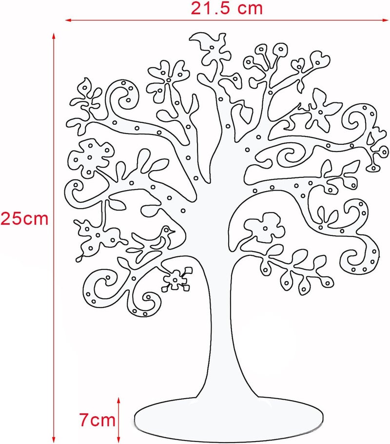 TPGP Qktxktzy Tree of Life Earring Stand - Elegant Metal Jewelry Organizer with 77 Holes - Image 5