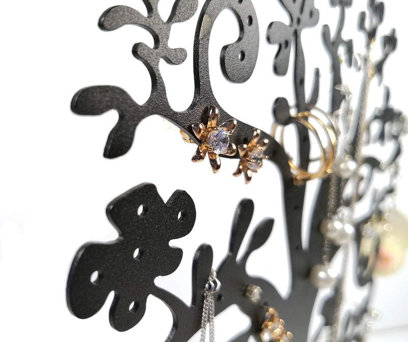 TPGP Qktxktzy Tree of Life Earring Stand - Elegant Metal Jewelry Organizer with 77 Holes - Image 3