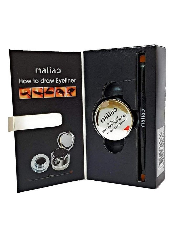 maliao - Sms Fancy Store Maliao Studios Touch Gel Kajal Eyeliner Cake 24H Long Lasting Waterproof 2In I Net Wt: 3G 4G - Image 1