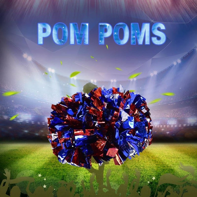comfrt Cheerleading Pom, 1 Pair Cheerleader Aerobics Pom Poms Pompoms for Dance Party School Sports Competition - Image 2