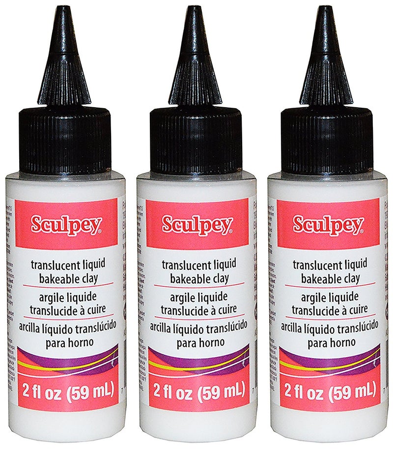 Sculpey Sculpey Translucent Liquid Bakeable Clay 2 Fluid Ounces Pack of 3 