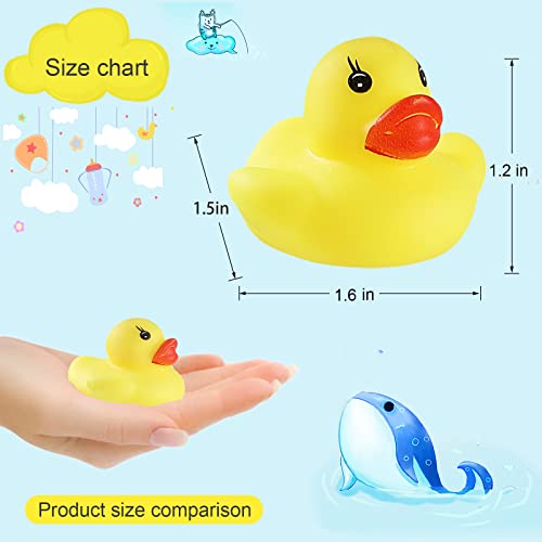 GliSun 60 PCS Rubber Ducks Bath Toys Mini Ducks Float and Fun Squeak for Kids Bath Toy Shower Decorations Birthday Party Carnival Game Gift - Image 5