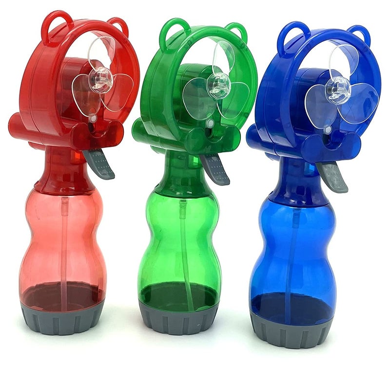 SEITG Water Misting Fan Portable Handheld Outdoor Carabiner Mini Fans Hand Atomizer for Summer Beach, Travel, Camping, BBQ and More Outdoor Activities (3 Piece Set) - Image 2