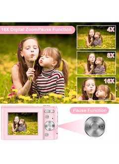 Mi VAZA Autofocus Digital Camera for Kids - FHD 1080P 48MP - Rechargeable Compact Mini Camera with 16X Digital - Portable Pocket Camera - With 64GB Memory Card  - Image 5