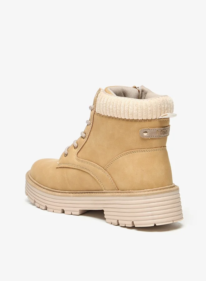 Lee Cooper Women's Solid Ankle Boots with Zip Closure and Block Heels