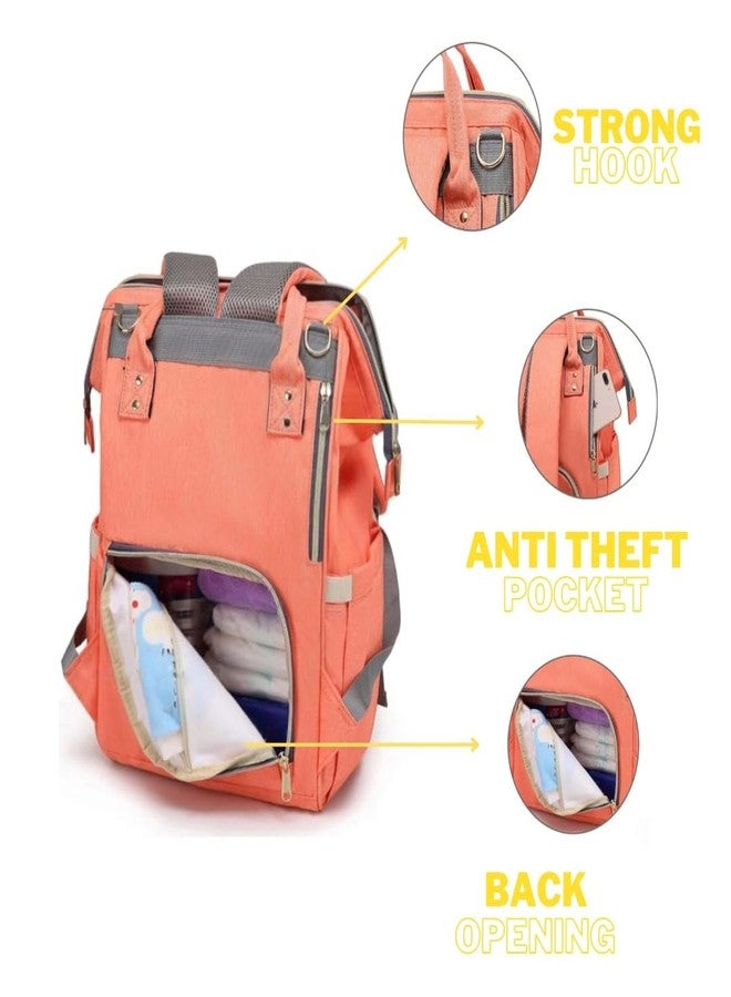 THE MAXIMUS Maximus Stylish Babies Diaper Bags for Mothers - Economical Version|6 Month Warranty (Orange) - Image 4