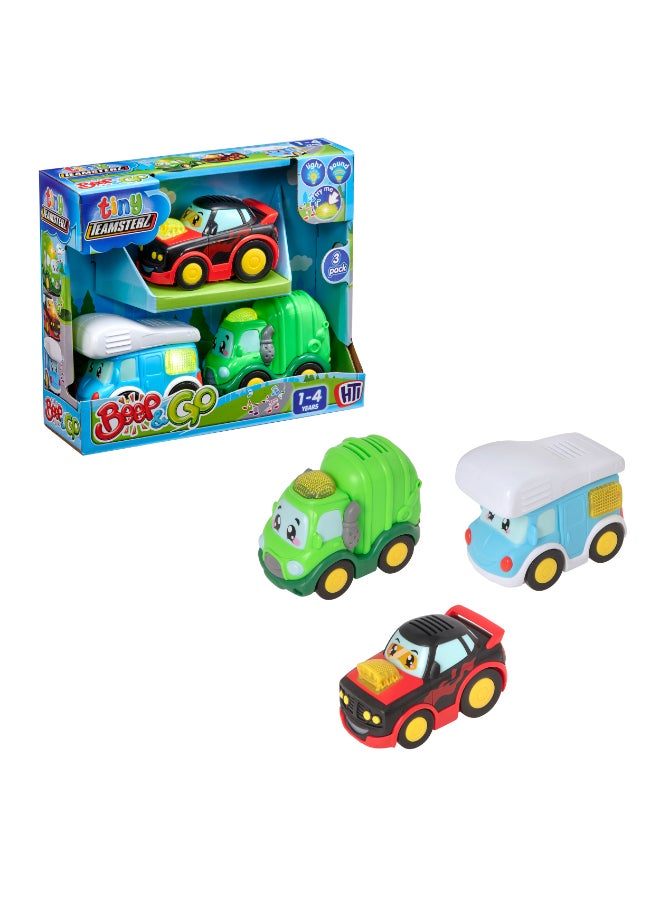TEAMSTERZ Tiny Teamsterz Beep and Go City 3 Pack - Image 1