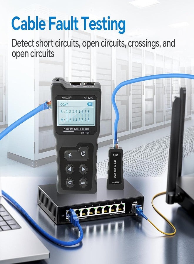 NOYAFA Advanced Cable Tester with PoE Multifunction Wire Tracker Network Cable Tester for te Toner Tool Kit with Bag Probe Audio Tone for LAN CAT5 CAT6 Tracker Underground Telephone Line Finder Home Repair - Image 5