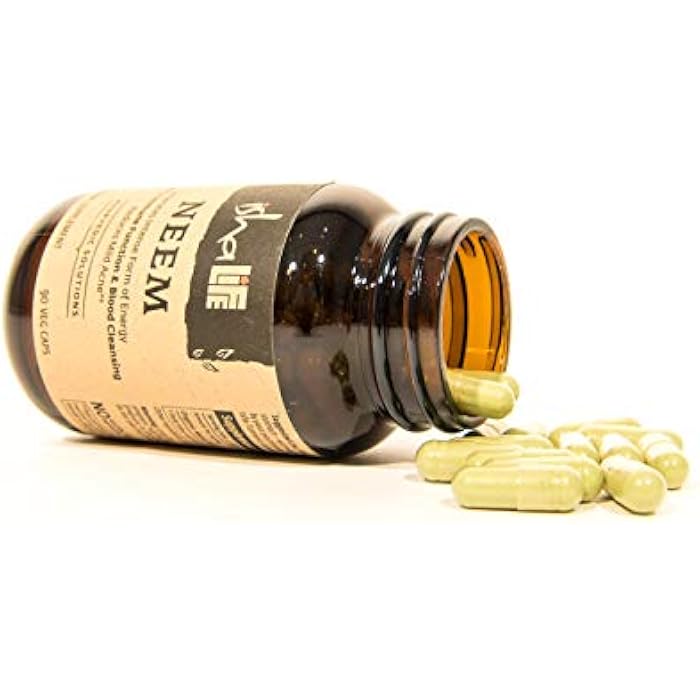 ISHA Organic Neem Supplement — Natural Ayurvedic Herbal Cleanser and Purifier: Boosts Immunity - 90 Vegetarian Capsules, 900 mg Each - Image 2