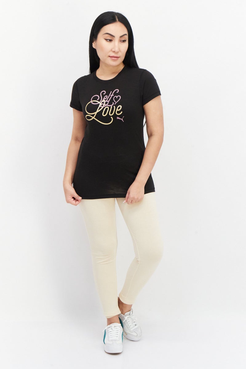 PUMA Women Sportswear Fit Graphic Print T-shirt, Black - Image 4