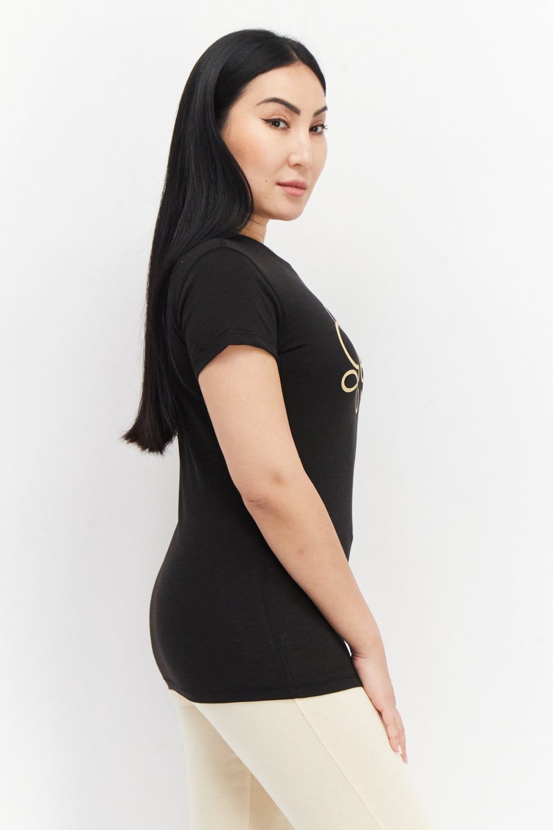 PUMA Women Sportswear Fit Graphic Print T-shirt, Black - Image 2