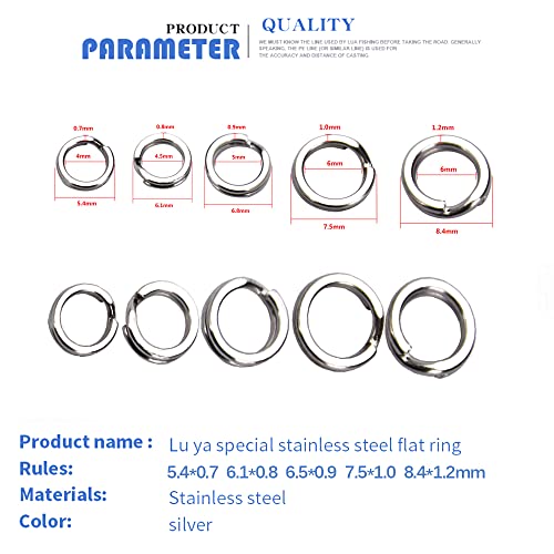 SENYUBBY 200pcs Stainless Steel Fishing Split Rings High Strength Heavy Duty Fishing Lures Ring Chain Connector Fishing Lure Tackle Set … - Image 4