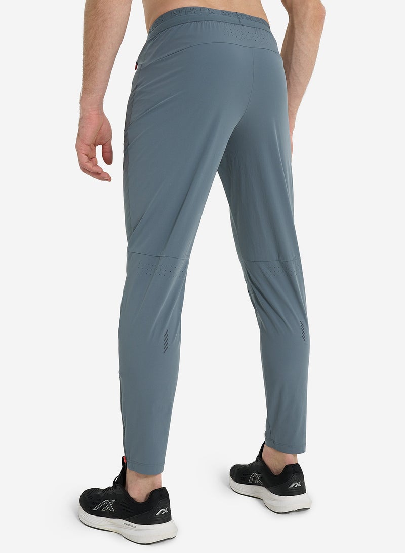 Athlex Men's Running Trousers Protect Light Grey – ATDRY Moisture-Wicking Fabric, Reflective Elements, Ergonomic Fit, Thermoregulation, Practical Design - Image 5