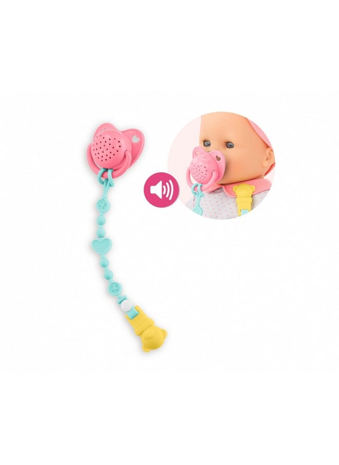 Corolle Corolle Baby Doll Pacifier with 15 Sounds - for 14" Baby Dolls, Pink/Blue  - Image 2