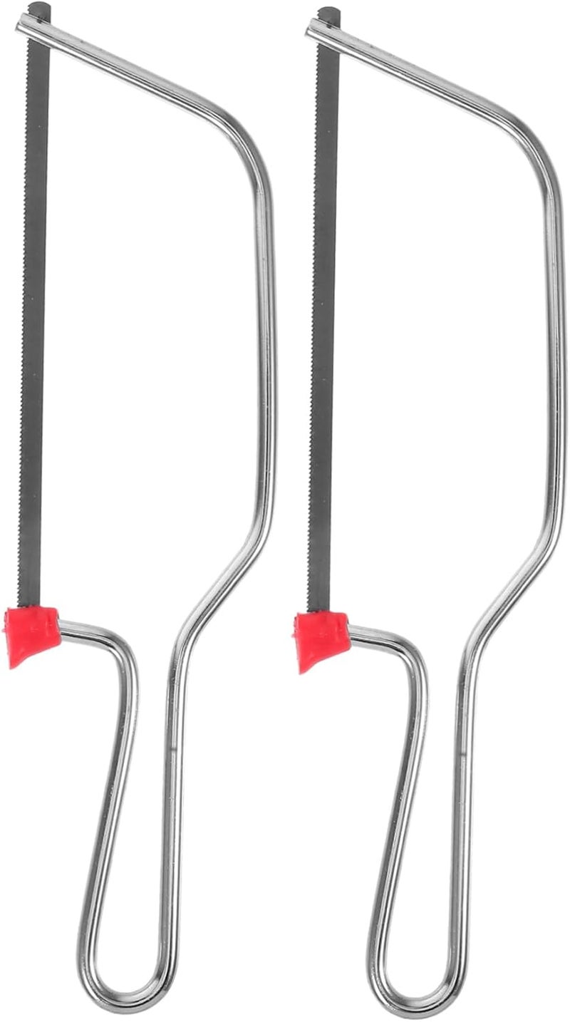 2pcs Mini Hand Saw Set for Woodworking Ergonomic Small Steel Bow Tool for Precise Cutting for Diy Projects Model Making and Student Crafts - Image 1