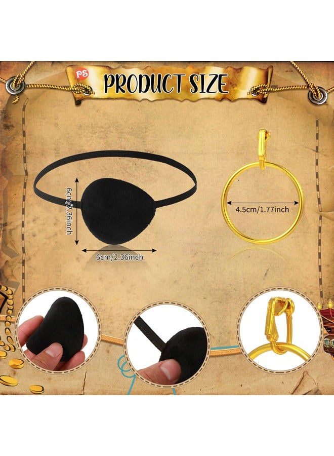 Boyiee Adult Pirate Costume Men Medieval Renaissance Shirt Pirate Bandana Sash Belt for Halloween Cosplay Party(Apricot,Large) - Image 2