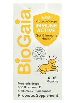 BioGaia Protectis Baby Immune Active Probiotic Drops 0-36 Months 0.17 fl oz (5 ml) 