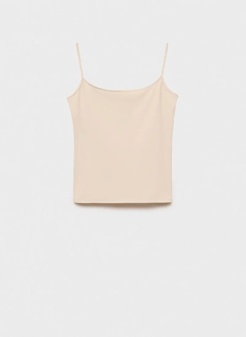 MANGO fitted thin straps top