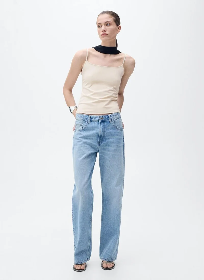MANGO fitted thin straps top