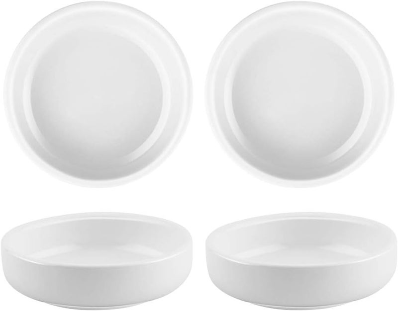 Cyimi 35 Ceramic Soy Dipping Dishes Set of 4  Small Porcelain Seasoning Bowls Multipurpose Single Color White Side Sauce Dinnerware for Serving - Image 1