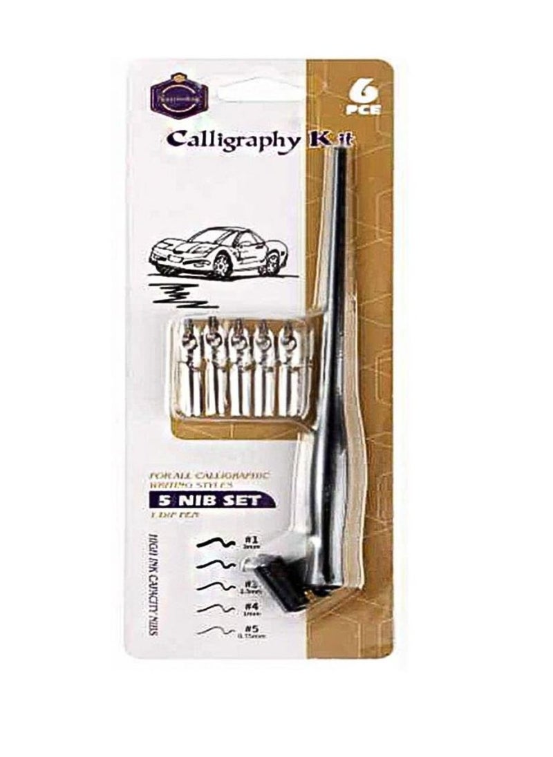 Keep Smiling Calligraphy Dip Pen  E0422  6 Pcs Set  - Image 1
