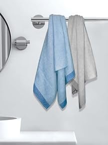 Athom Living Astar Cotton Bath Towel Soft Absorbent LightweightIdeal for Home Gym and Travel Pack of 2 - Image 3