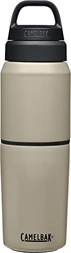 CamelBak Products MultiBev Water Bottle Travel Cup Vacuum Insulated Stainless Steel Dune 17oz bottle 12oz cup - Image 1