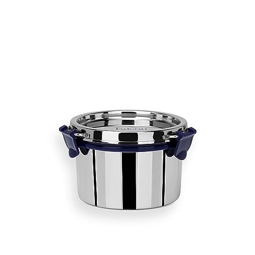 PDDFALCON EcoNxt Stainless Steel Lunch Box Set,With Airtight Lids,Easy to Clean,100% Leakproof With BIS Certified, Jindal Seal & Made In India Perfect for Office, School,Set of 1 - Blue (500ml) Tall - Image 1