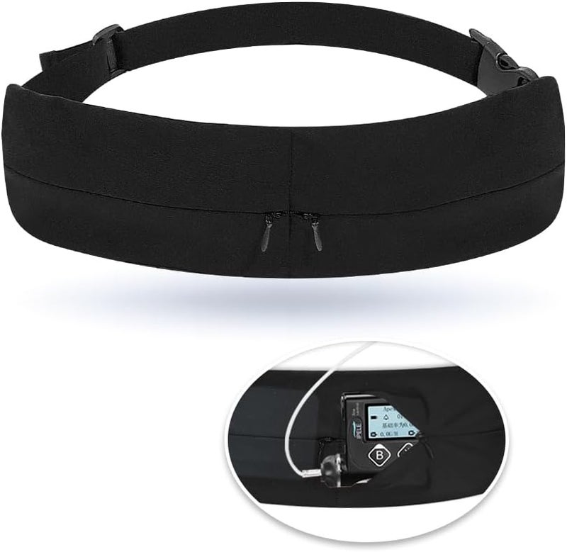 Zelen Insulin Pump Belt Holder Diabetic Pump Belt Insulin Pump Waist Band Diabetes Pouch Accessories for Men Women Medical Fanny Pack with 2 Pockets Travel Waist Band Phone Holder - Image 1