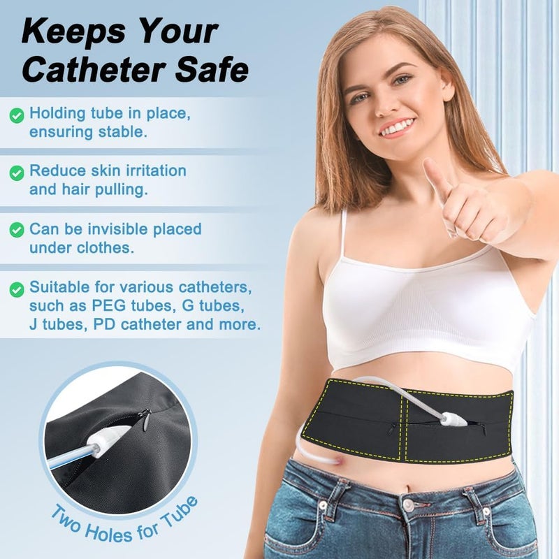 Zelen Insulin Pump Belt Holder Diabetic Pump Belt Insulin Pump Waist Band Diabetes Pouch Accessories for Men Women Medical Fanny Pack with 2 Pockets Travel Waist Band Phone Holder - Image 4
