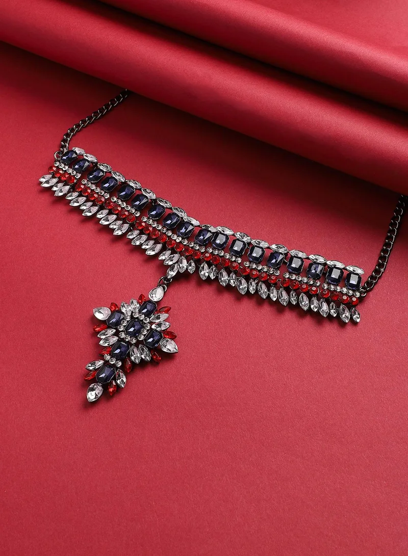 SOHI Crystal Drop Necklace