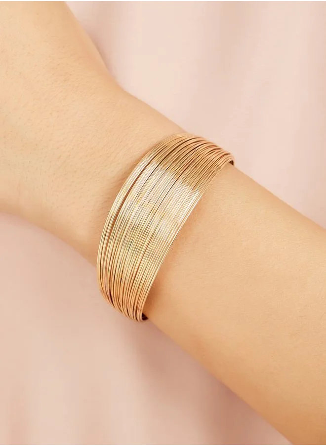 ستايلي Layered Wide Cuff Bangle