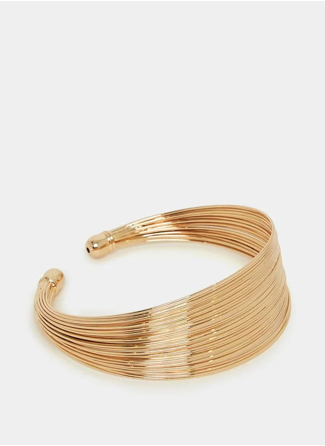 ستايلي Layered Wide Cuff Bangle