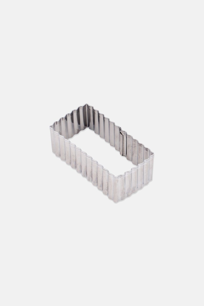 KitchenCraft Fluted Rectangle Metal Cookie Cutter, Silver - Image 3