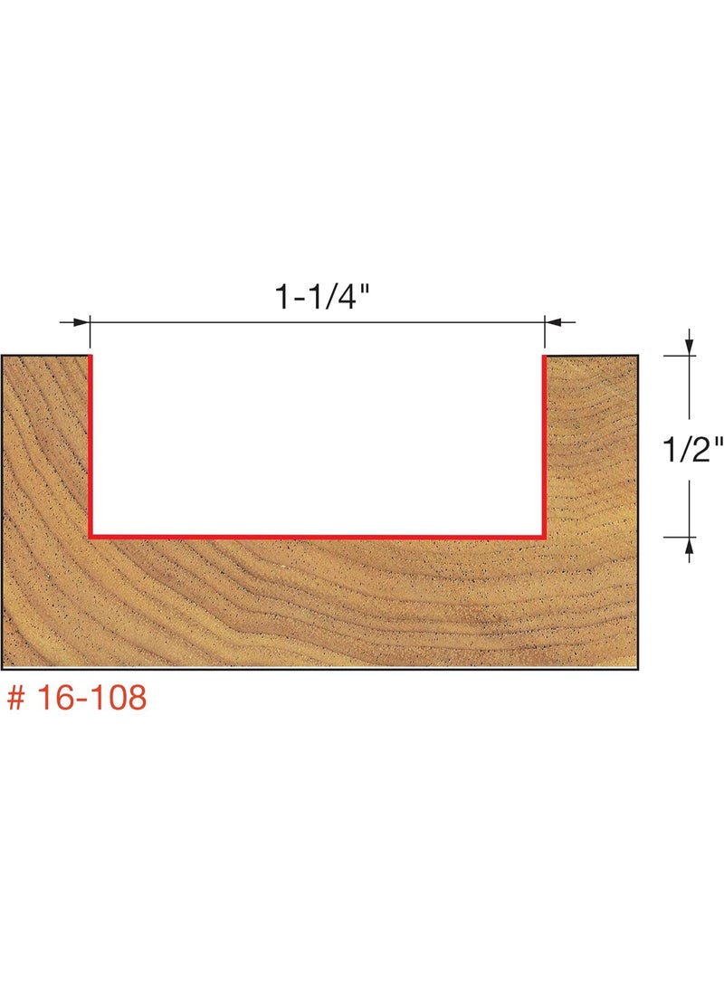 freud Freud Spoilboard Surfacing & Mortising Bit with Perma-Shield Coating for Ultra-Clean Hinge Mortises - 2 Cutters, 18000 RPM, 1/2" Height, 1-1/4" Dia., 1/2" Shank - 16-108  - Image 3