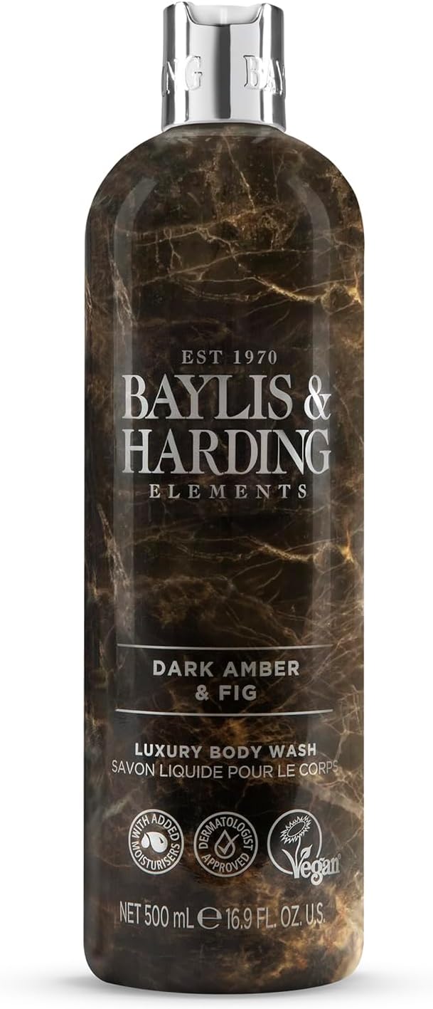 Baylis & Harding Baylis Harding Dark Amber Fig Elements Hand Wash 500 ml Pack of 3 Vegan Friendly - Image 2