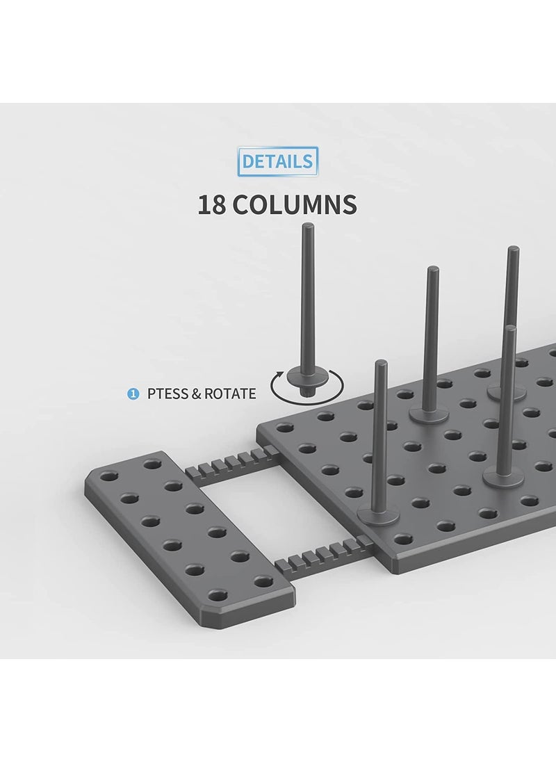 Pamidhar Pamidhar Kitchen Shelf Organizer Telescopic Dish Plate Drying Rack Pegboard Drawer Organizer1 Pcs  - Image 5