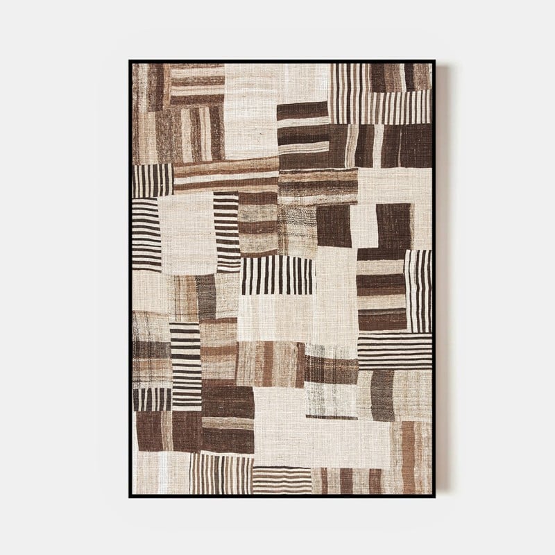 ماركتنا لوحة قماشية بتصميم الفن البوهيمي مع برواز مجوف مقاس (60×90) قطعة واحدة - Image 2